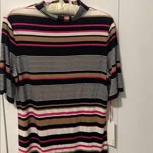 NWT Elle Pink, Cream & Black Top